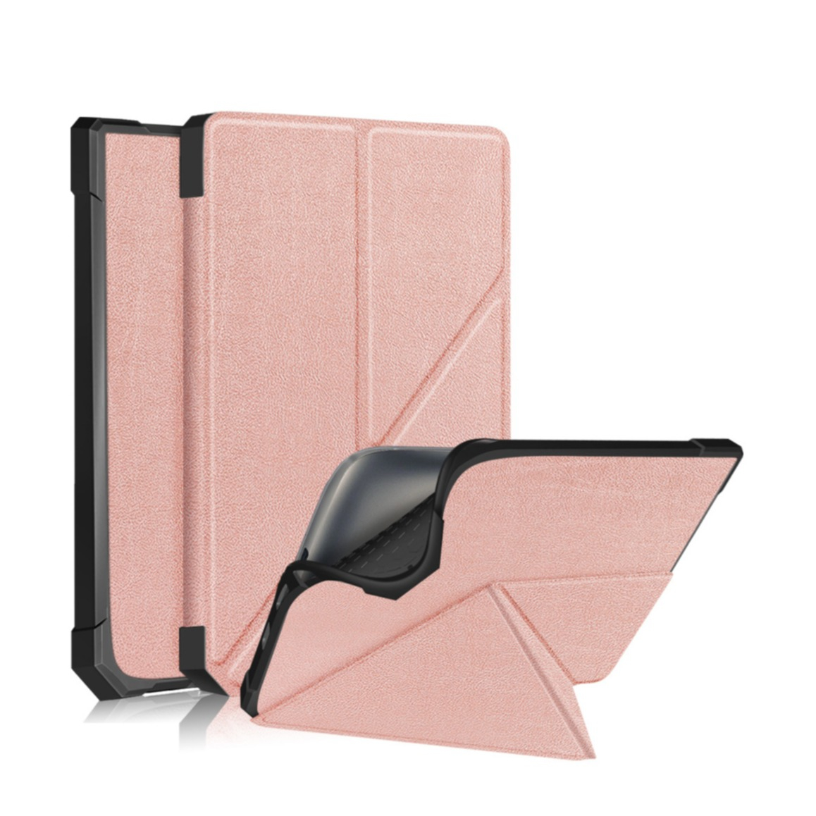 Image of PocketBook InkPad Color / InkPad 3 Pro Leder Tasche Smart Cover Origami Flip Case - Roségold bei Apfelkiste.ch