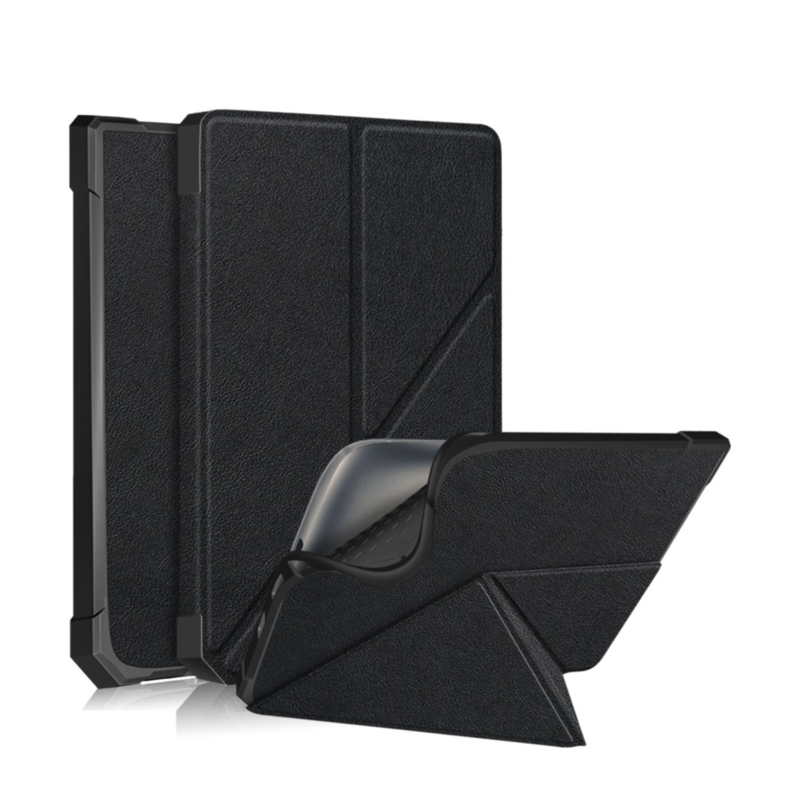 Image of PocketBook InkPad Color / InkPad 3 Pro Leder Tasche Smart Cover Origami Flip Case - Schwarz bei Apfelkiste.ch