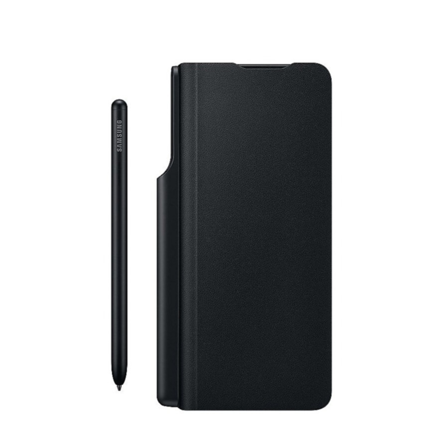 Image of Samsung - Galaxy Z Fold3 5G Antibakterielle Flip Cover Tasche mit S-Pen (EF-FF92PCBEGEW) - Schwarz bei Apfelkiste.ch