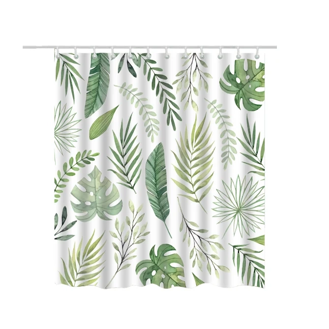 Anti-Schimmel Duschvorhang Mit Ananas-Print – Grauer Tropen-Look Fürs Badezimmer, 160x180 Cm
