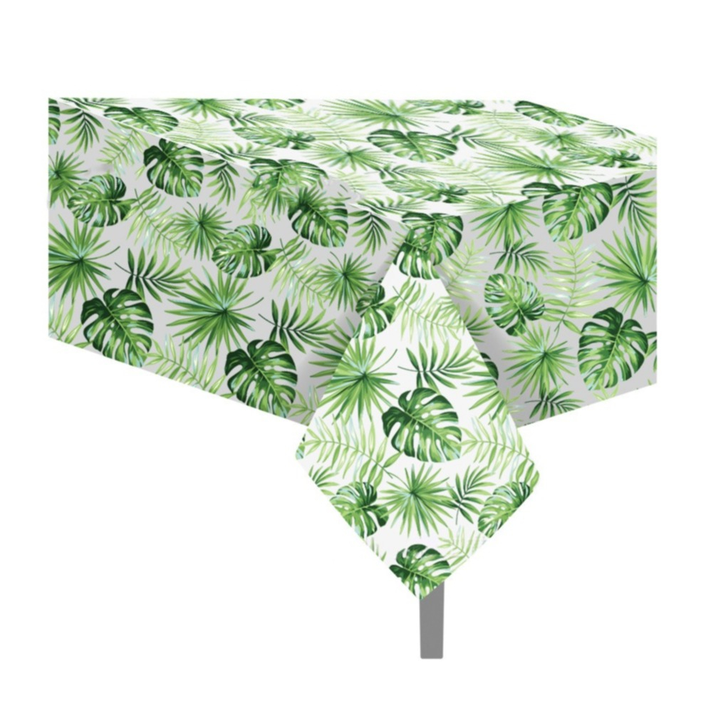 Image of (220x130cm) Deko Tischdecke Party Dekoration Tisch Tuch Dschungel Design - Palmenblätter bei Apfelkiste.ch