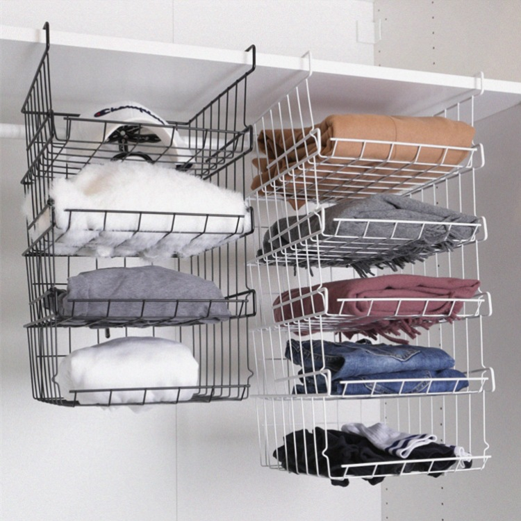 2er Set) 31x32x17cm Metall Schrank Organizer Weiss