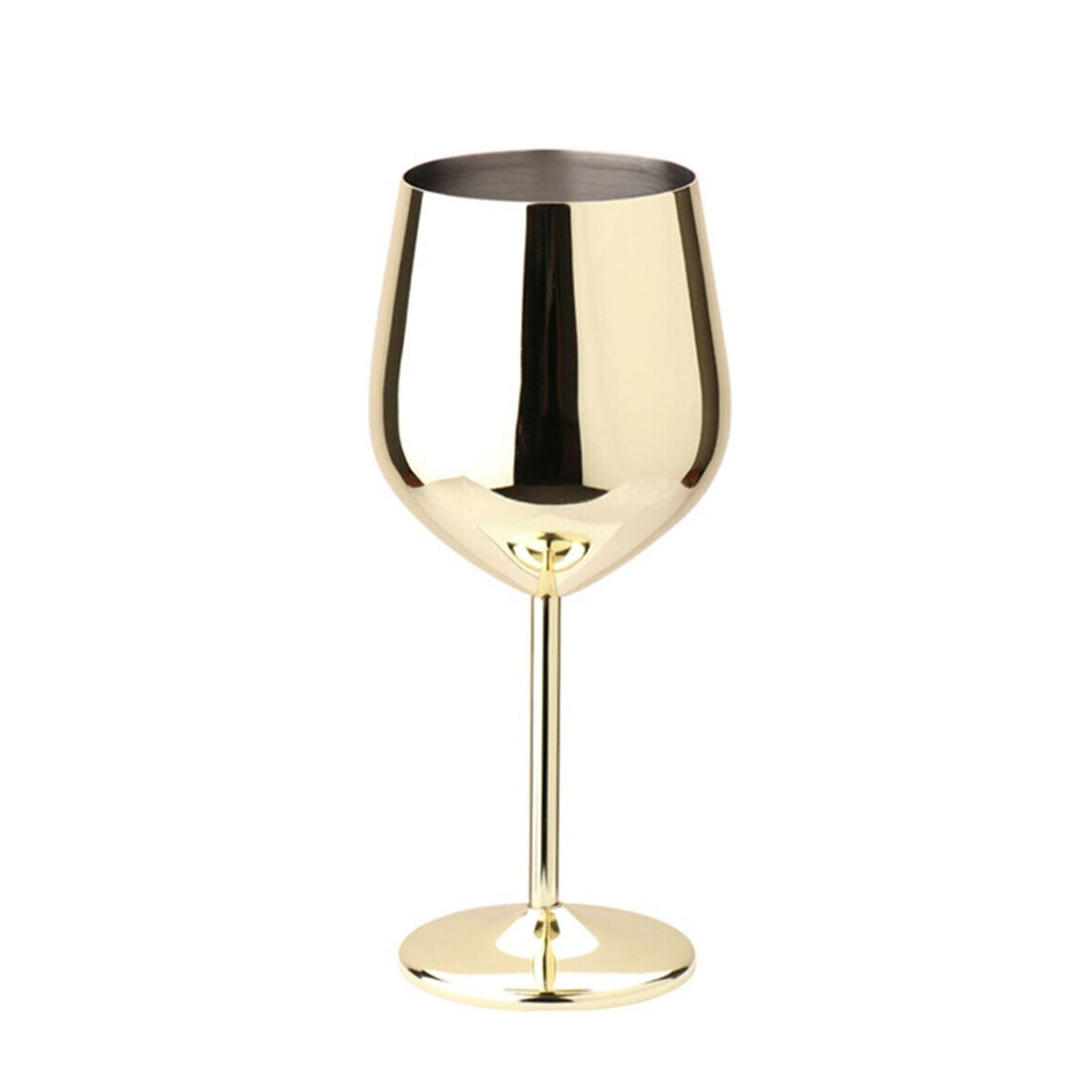 500ml Edelstahl Wein Glas Metallic Trinkglas Gold