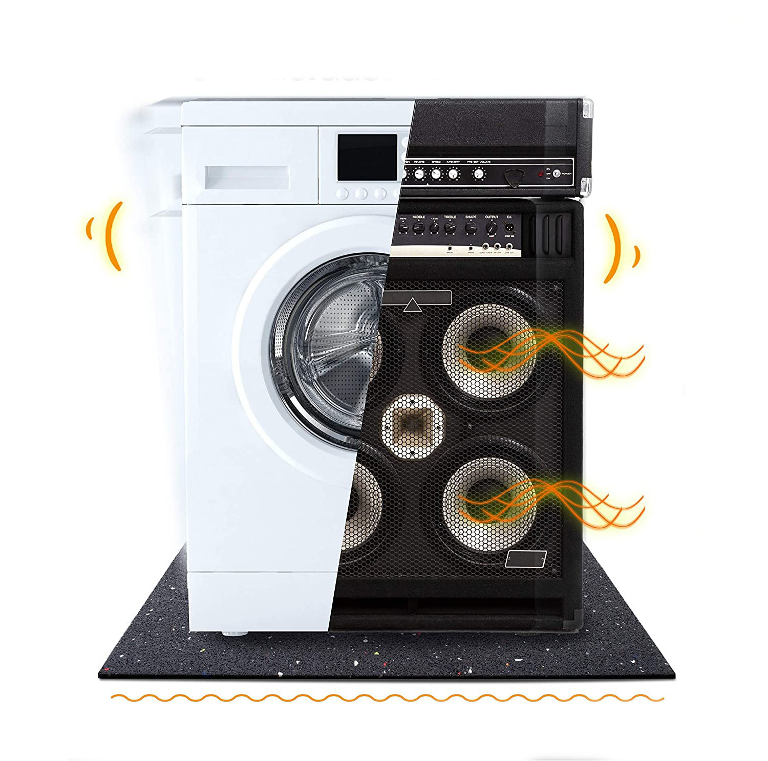 4 Stück Antirutsch-Fußmatten Für Waschmaschine - 5x5 Cm Vibrationsdämpfer PET Material