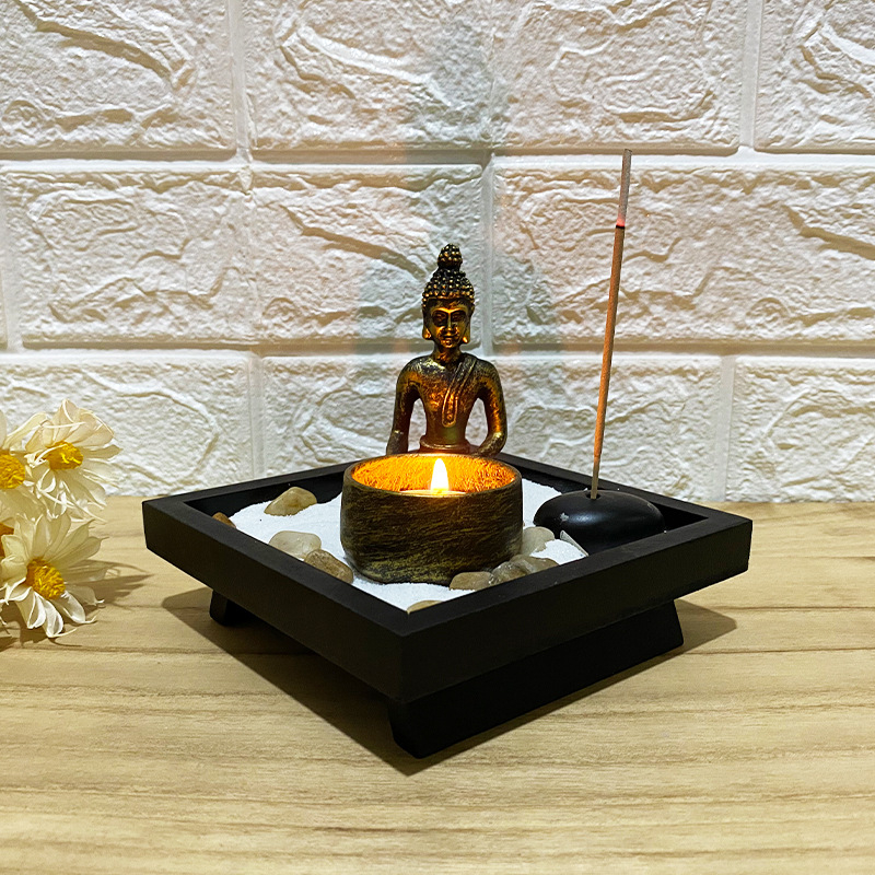 (9tlg. Set) Buddha Zen Garten Deko Räucherstäbchen
