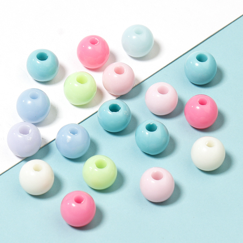 100 Stück Runde Glasperlen 10 Mm, Weiß – DIY Schmuckperlen Mit Kasten-Etui, Bohrung 0,7–1,1 Mm