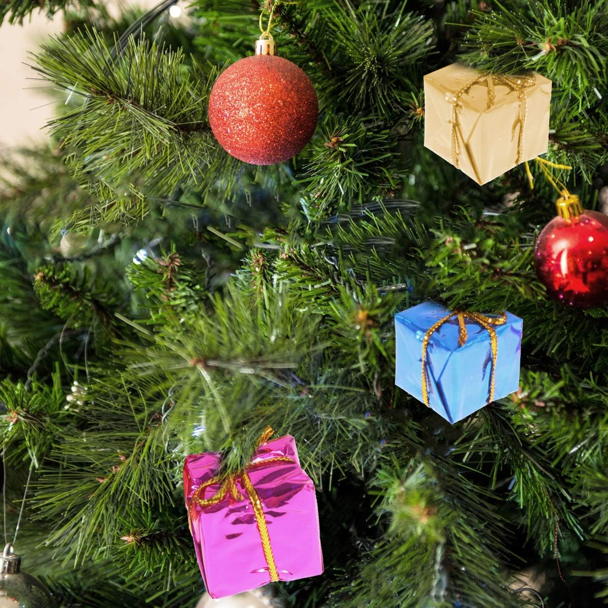 24 Mini Boîtes-cadeaux CPJJ – Décorations Noël, Arbre, Maison De Poupée, 1/12