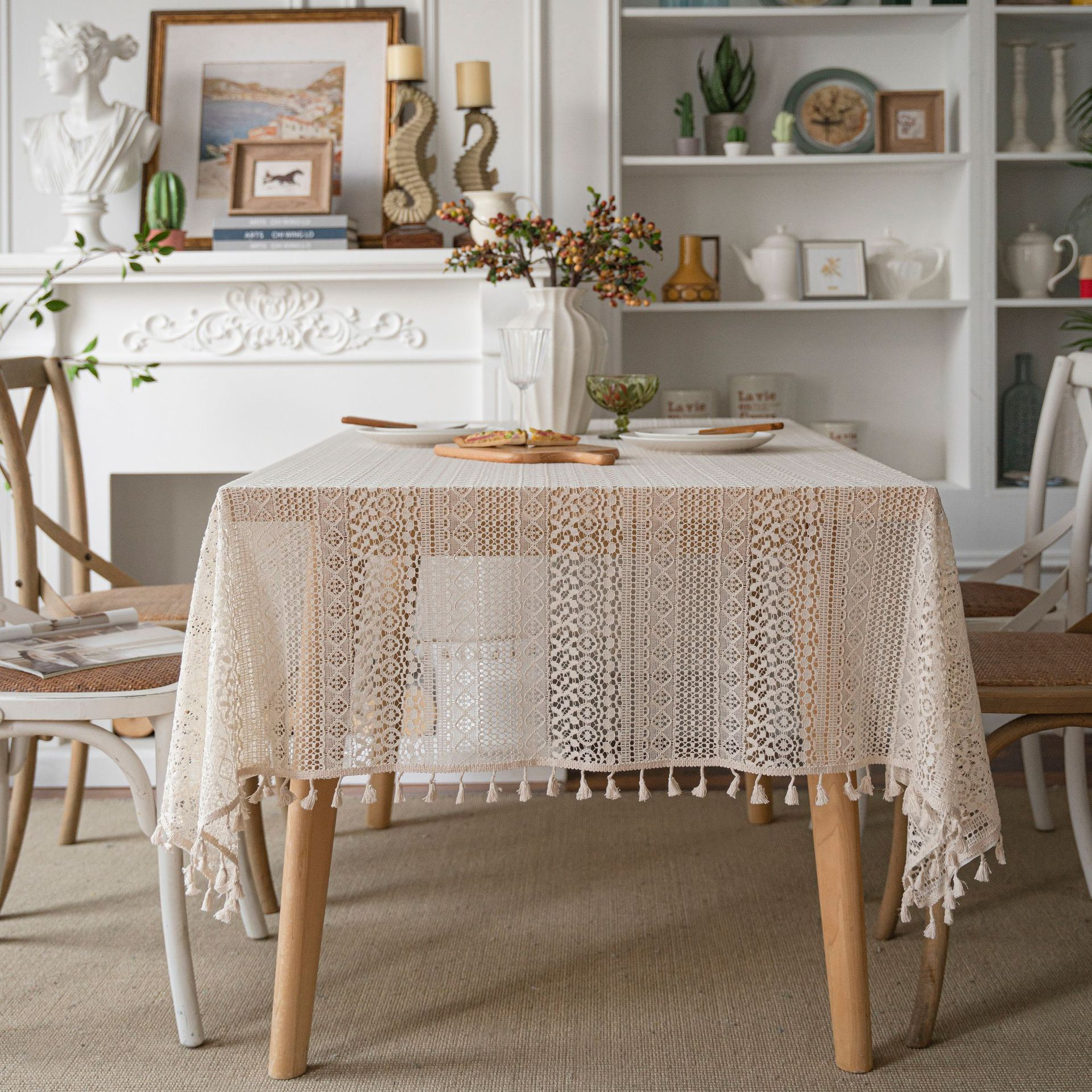 Baumwolle Tischtuch Boho Tisch Decke Vintage Deko