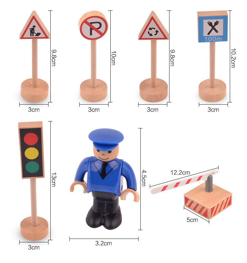 VANZACK Mini Verkehrszeichen Set – 14 Teile, Verkehrshütchen & Straßenschilder, Orange, Für Spielplatz & Modellbau