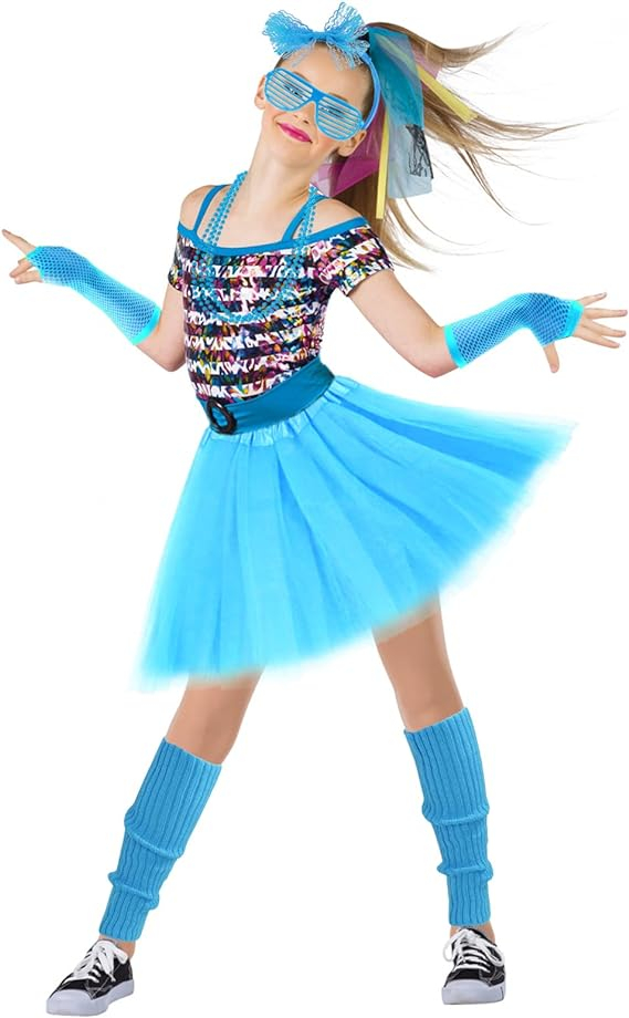 80er Jahre Disco Stulpen - Neon Tutu Kostüm Zubehör, Party Outfit Set, One Size Für Tanz & Fasching