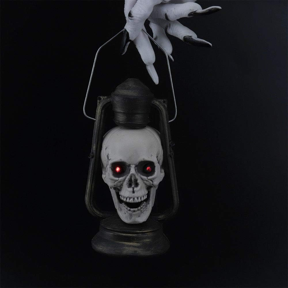 Garneck Schädel Ornament LED-Licht 1 Stück Totenkopf-Lampe Kristall-Dekor  Mini-Dekor Leuchtende Dekorationen Halloween Künstliche Totenköpfe