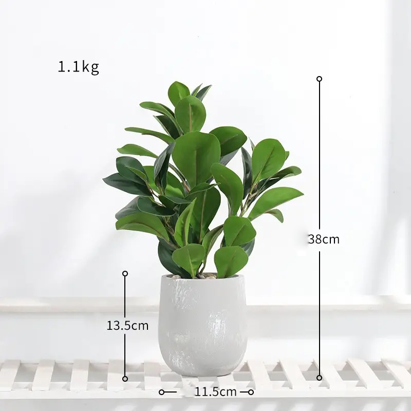 38cm Deko Kunstpflanze Geigenfeige Topfpflanze