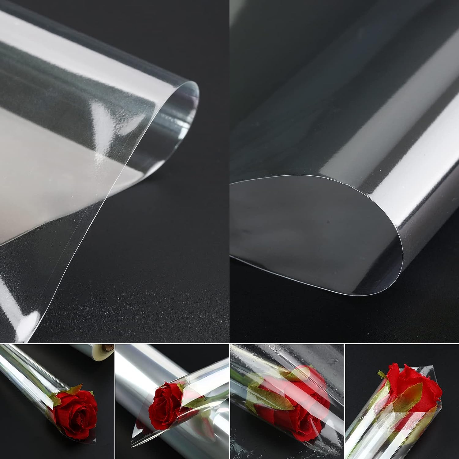 Rouleau Cellophane Transparent 50 Cm X 20 M – Film D'Emballage Cadeau Et Fleuriste Clair Et Résistant