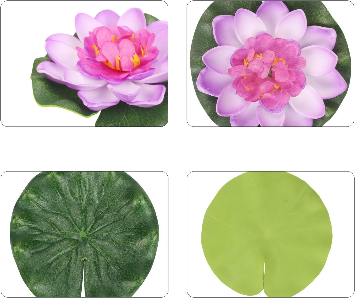 ELAYARD 5er-Set Künstliche Lotusblumen - Wetterfeste Teichdekoration