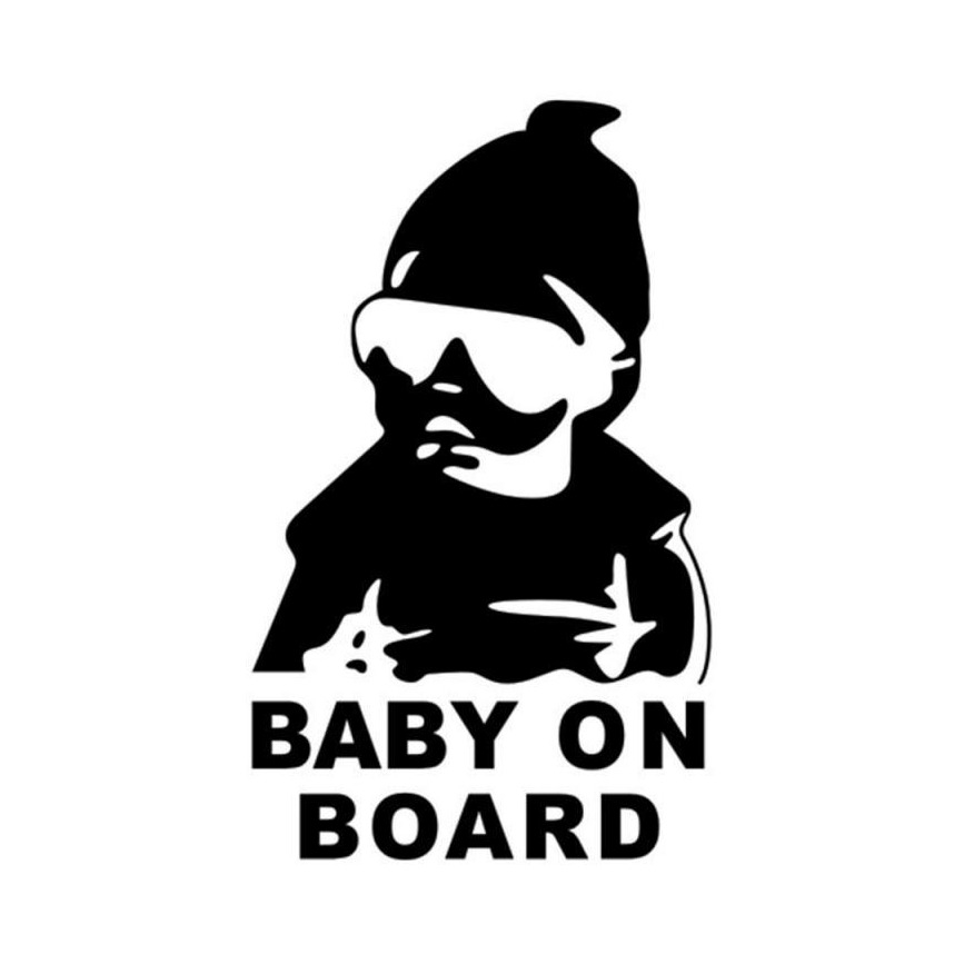 Auto Aufkleber Deko Baby On Board Sticker Schwarz