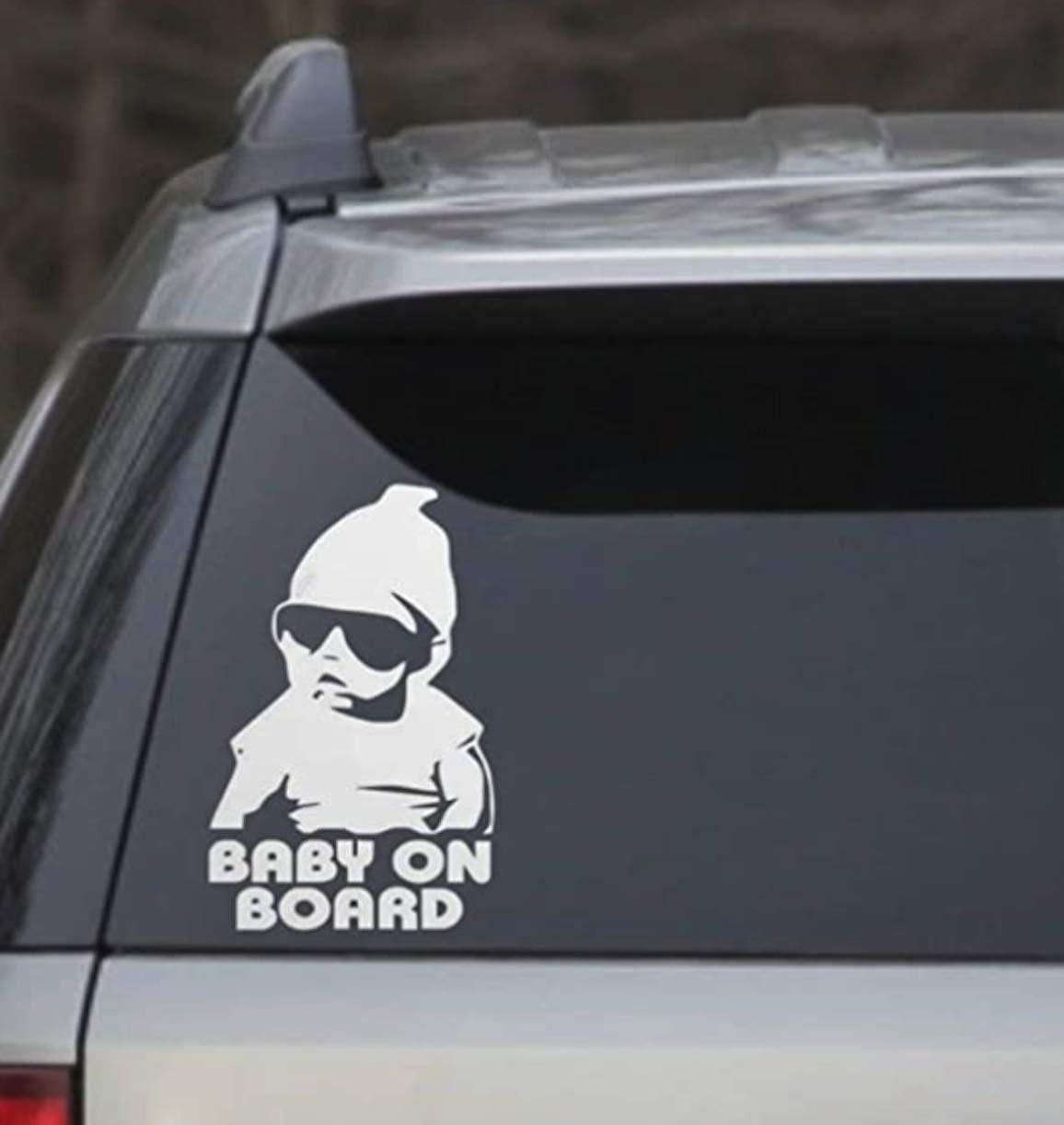 Auto Aufkleber Deko Baby On Board Sticker Weiss