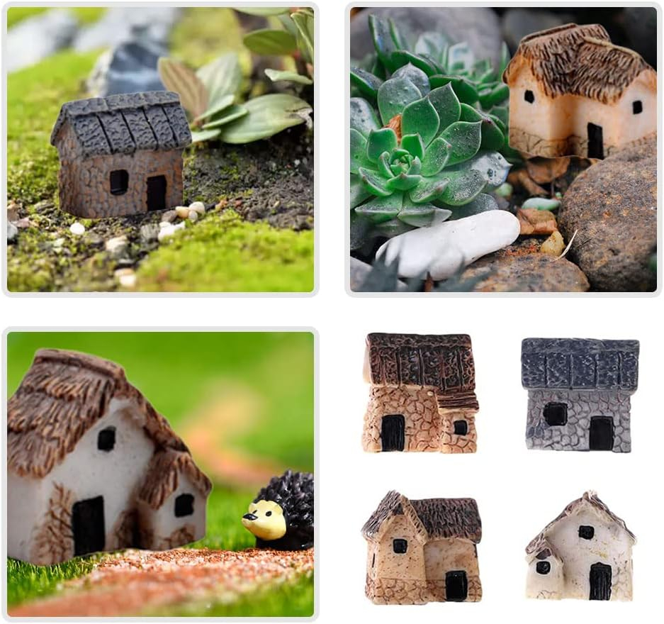 Miniatur-Feenhaus Aus Harz – Süße Gartendeko Oder Deko Für Zuhause (ca. 14 Cm Hoch)