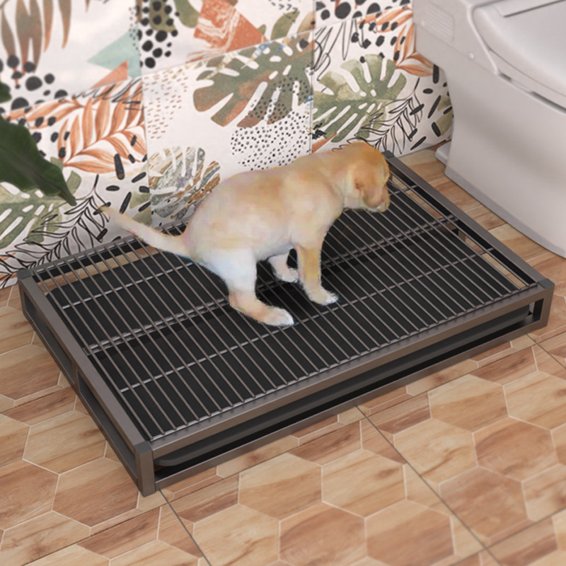 Hundetoilette Indoor - Trainings Tablett Mit Säule Für Welpen & Kleine Hunde