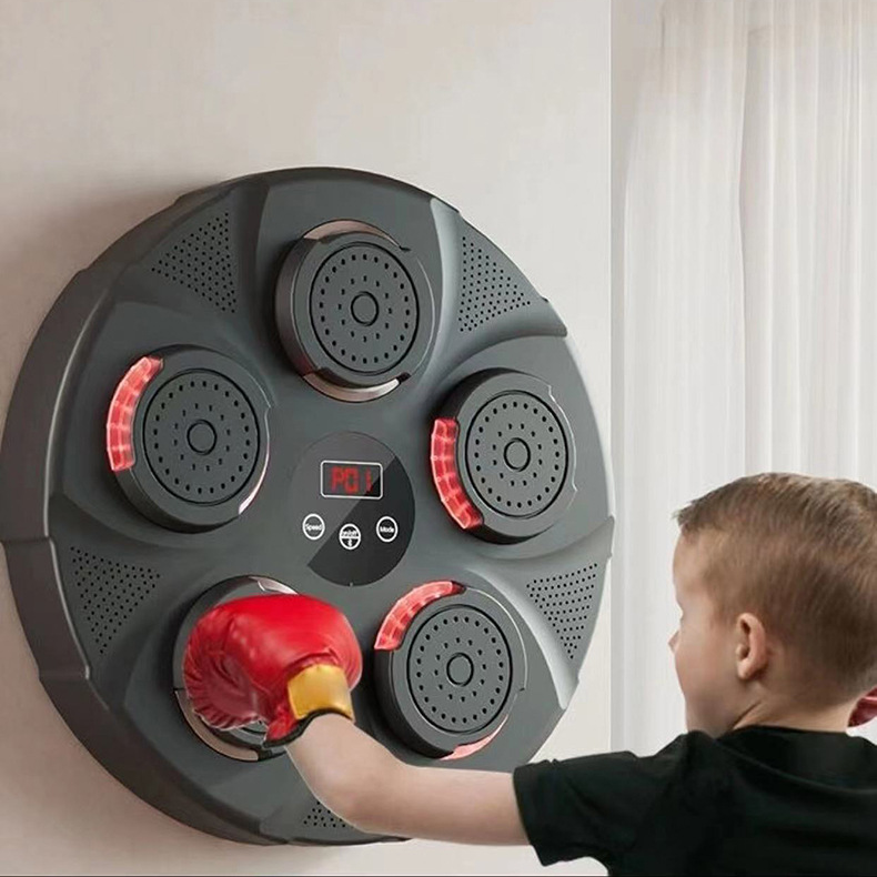 GBKDQQ LED Musik Boxmaschine Schwarz - Bluetooth Boxen Mit Lichteffekten Für Training