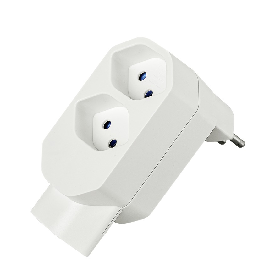 Image of Steffen - Mehrfachadapter 3-fach Mehrfachstecker T13 Steckdosen Adapter Schweiz 3-polig (14971132) - Weiss bei Apfelkiste.ch