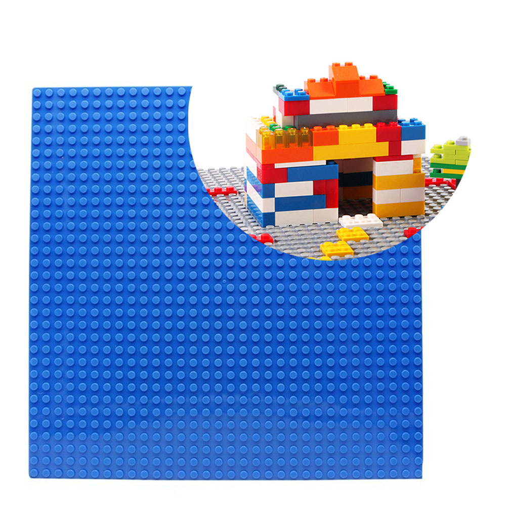 Image of (25.5x25.5cm) Basis Bauplatte Noppen Grund Platte für Spielzeug Bausteine - Blau bei Apfelkiste.ch