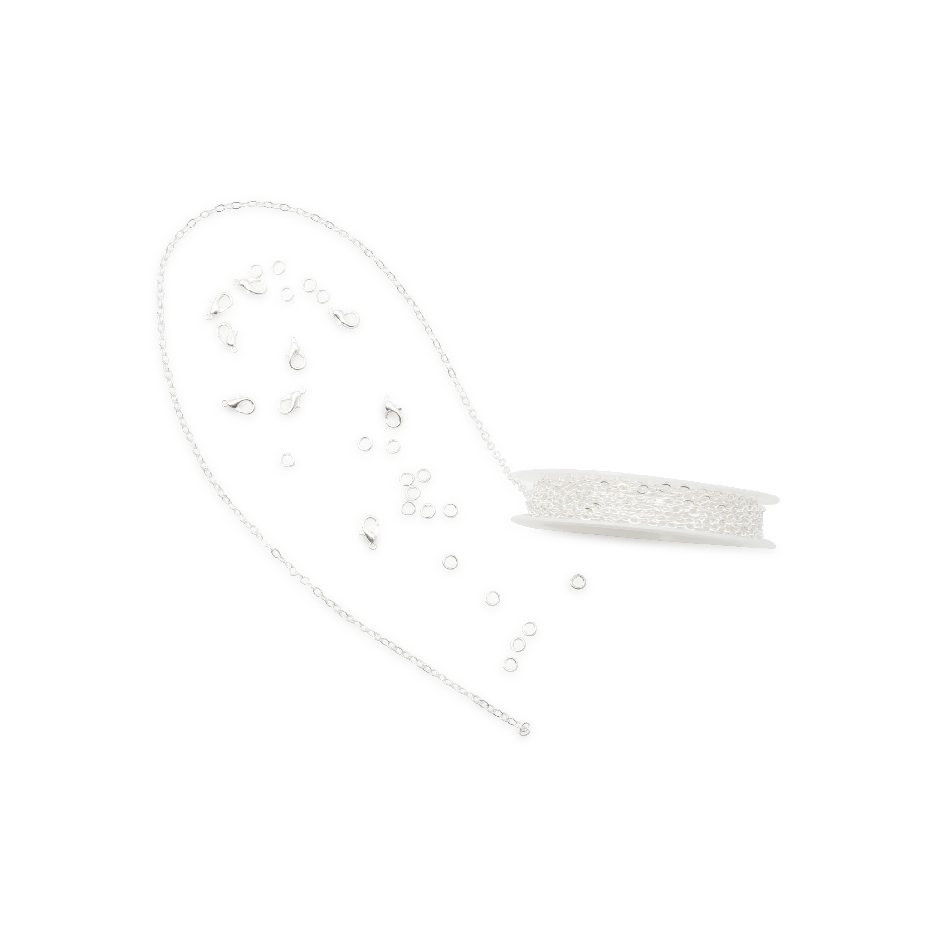 SODIAL 2 Meter Versilberte Kette – Perfekt Für DIY-Schmuck, Näharbeiten & Kunstprojekte