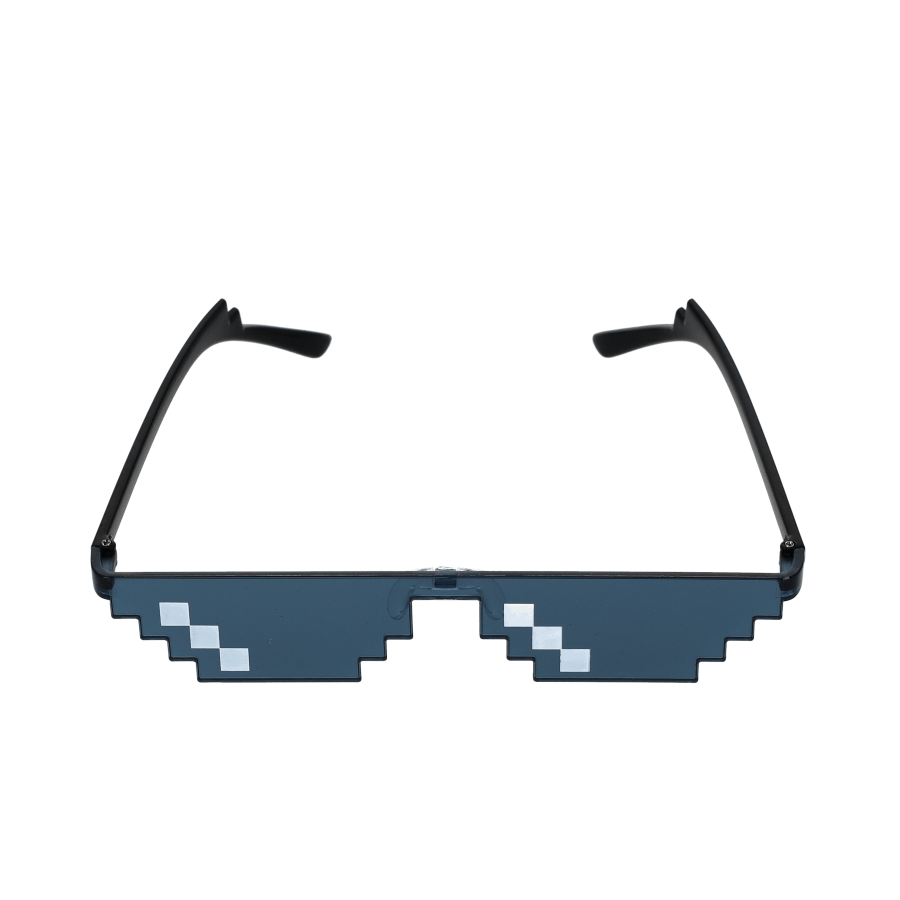 10 Stück Thug Life Sonnenbrillen – Bunte Pixel-Brillen Mit Mosaik-Design, Aus Kunststoff, Für Partys, Mottoshows & Fotos, In 5 Farben (Schwarz, Rosa, Blau, Gelb, Rot)