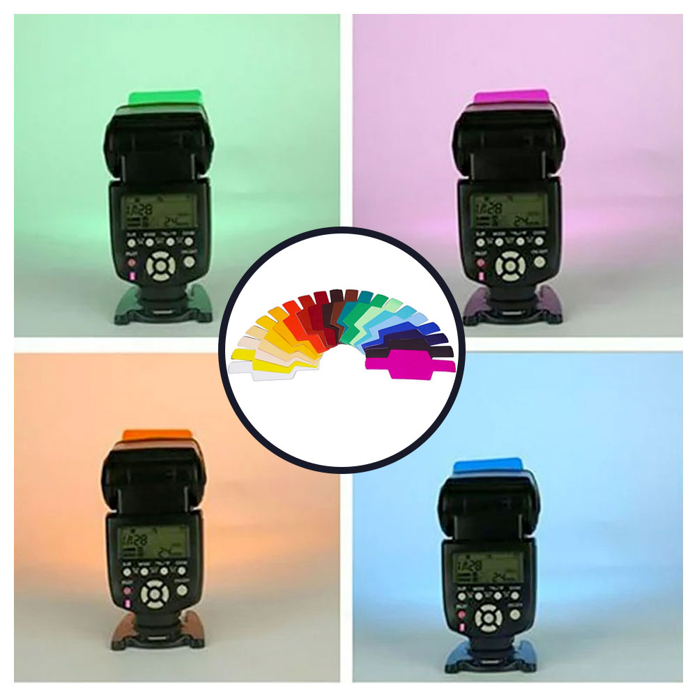 UKCOCO 20-teiliges Farbfilter-Set – Transparente Gel-Folien Für Fotografie & Bühnenbeleuchtung | 10 Farben, Je 30x21 Cm