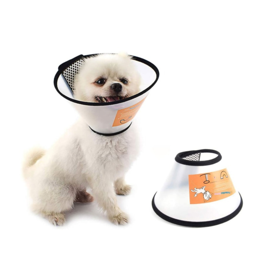 Image of (26-31cm) Hunde Kragen Wunden Schutz Haustier Halskrause mit Klettverschluss bei Apfelkiste.ch