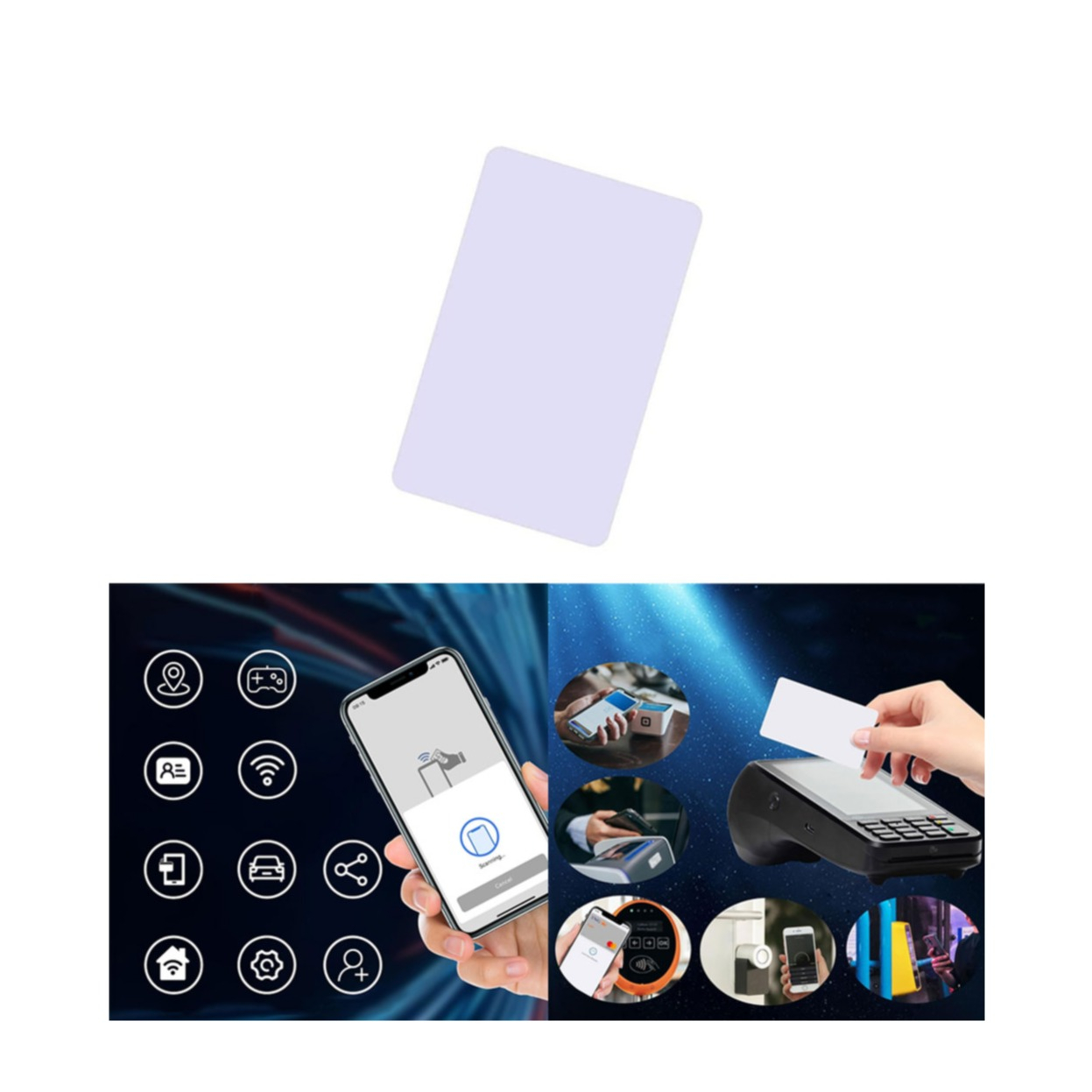 NFC Smart Karte Universal für Smartphones Weiss