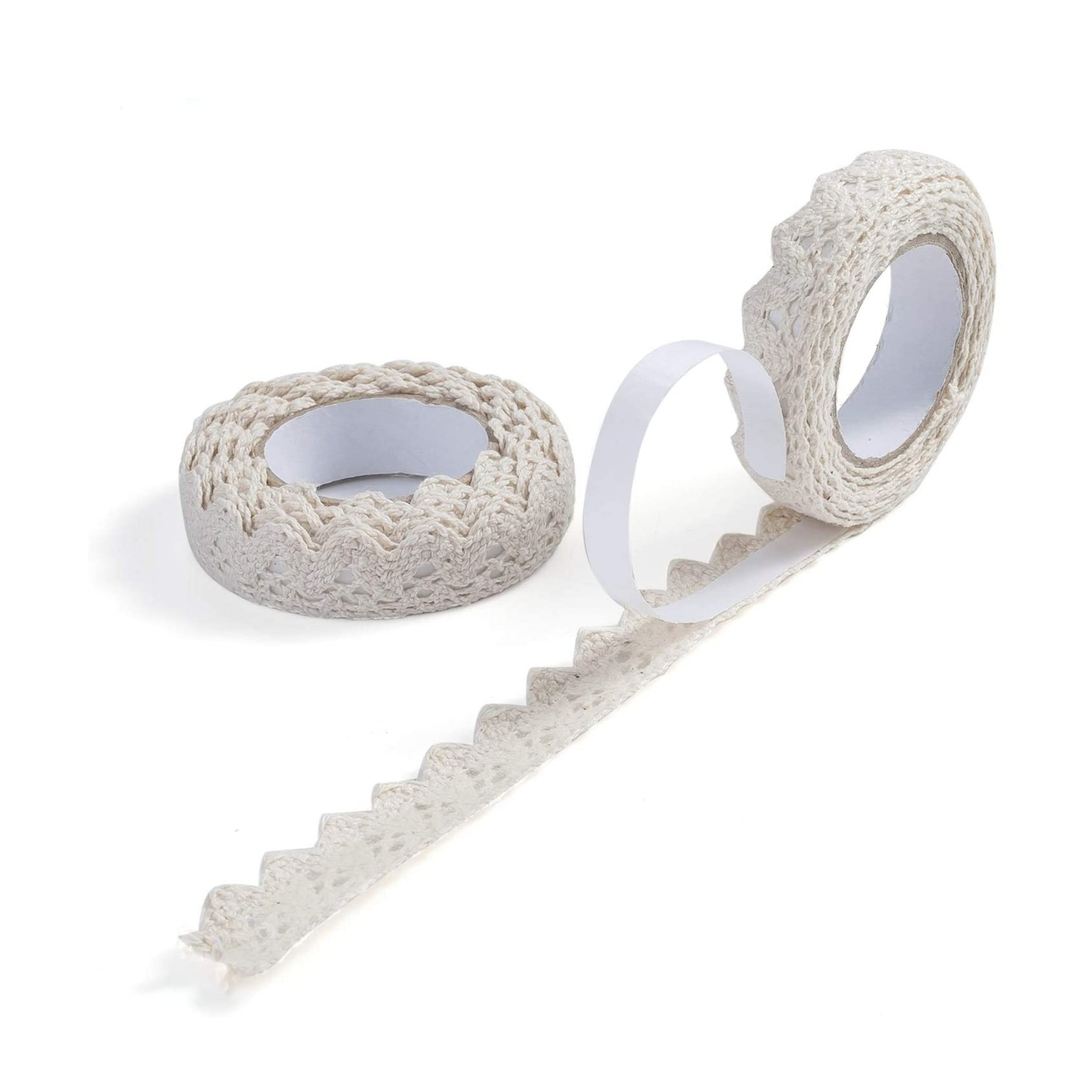 Image of (2er Set) 1.5cmx2m Selbstklebendes Vintage Spitzen Band Hygge Lifestyle Bastel Deko Bordüre - Beige bei Apfelkiste.ch