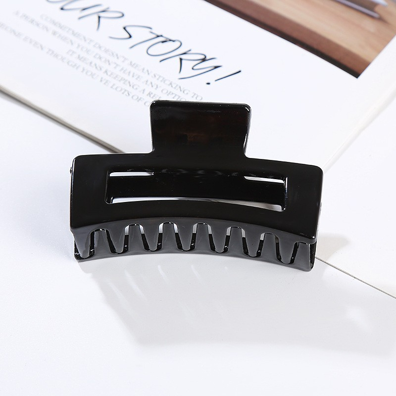 Image of (2er Set) 10cm Haarspangen Klammer Acryl Krallen Clips Haarschmuck - Schwarz bei Apfelkiste.ch