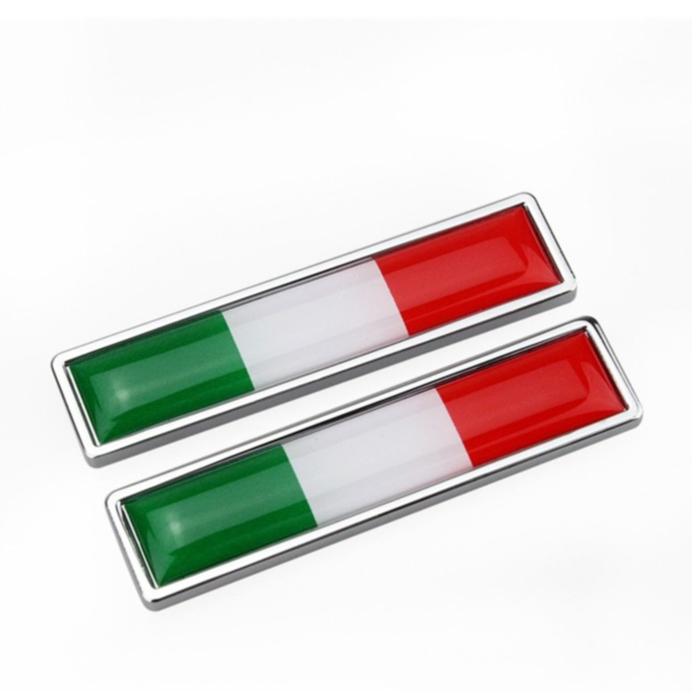 Image of (2er Set) Auto 3D Flagge Aufkleber Metall Emblem - Italien bei Apfelkiste.ch