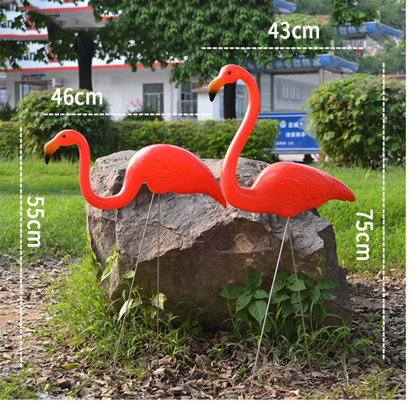 Ootb Flamingo Garten Deko Aus Kunststoff – Ca. 60 Cm Hoch, Mit Metallspieß, Für Garten & Terrasse