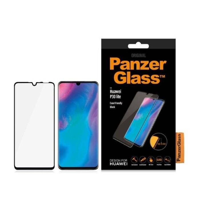 Image of PanzerGlass - Huawei P30 Lite New Edition / P30 Lite Panzer Glas Display Case Friendly mit Rahmen (5335) - Schwarz bei Apfelkiste.ch