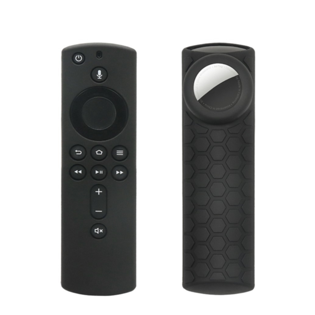Image of 2in1 Amazon Fire TV Stick 4K + Apple AirTag Silikon Schutzhülle Grip Case - Schwarz bei Apfelkiste.ch