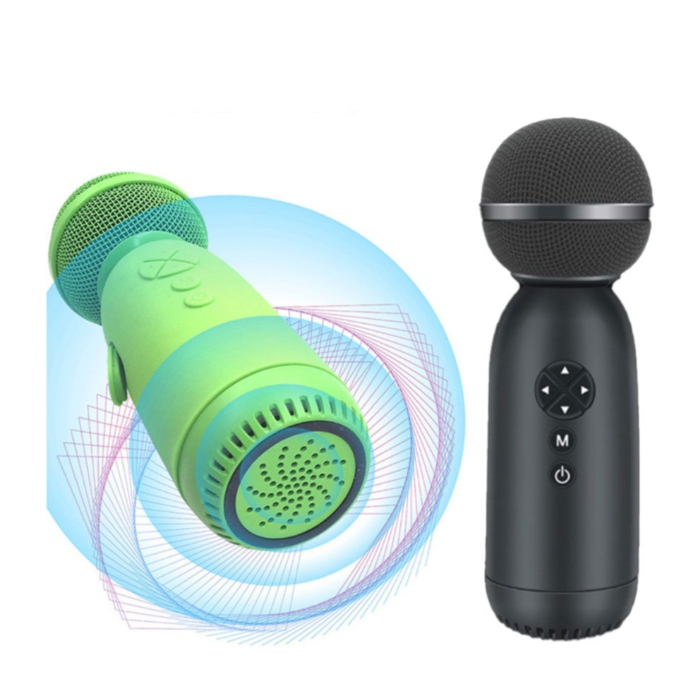 Image of 2in1 Kinder Karaoke Mikrofon Bluetooth 5.0 / AUX / MicroSD-Karte Lautsprecher - Schwarz bei Apfelkiste.ch