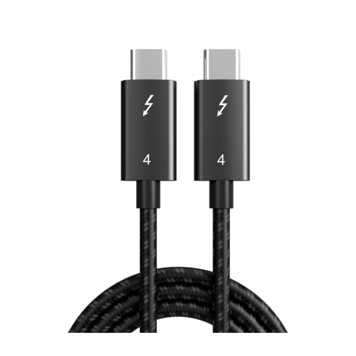 Image of (2m) 100W USB C auf USB C Schnell Ladekabel Thunderbolt 3/4 Nylon Datenkabel Power Delivery - Schwarz bei Apfelkiste.ch