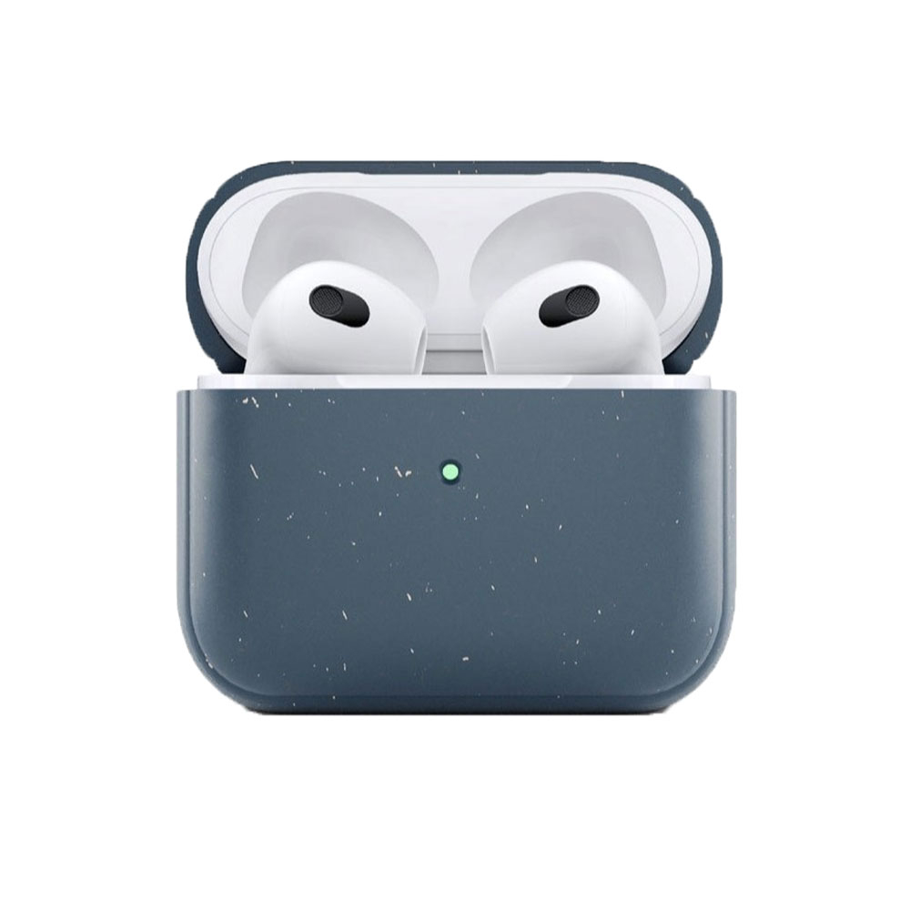 Image of Woodcessories - AirPods (3. Generation) BioCase Antimikrobielle Schutzhülle Vegan Biologisch Abbaubar (ECO587) - Navy Blue bei Apfelkiste.ch