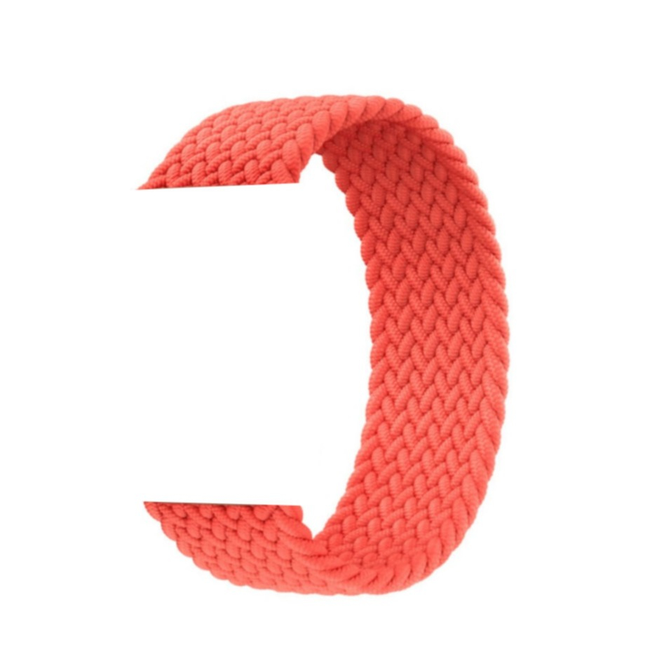 Image of (Gr. XL) Changee - Apple Watch (41/40/38 mm) Elastisches Geflochtenes Nylon Gummi Armband (Gelenkumfang 183 - 210mm) - Orange bei Apfelkiste.ch