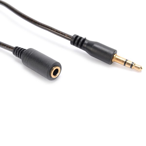 Image of (1m) 3.5mm Audio Klinke Stecker Stereo AUX Verlängerungskabel - Schwarz bei Apfelkiste.ch