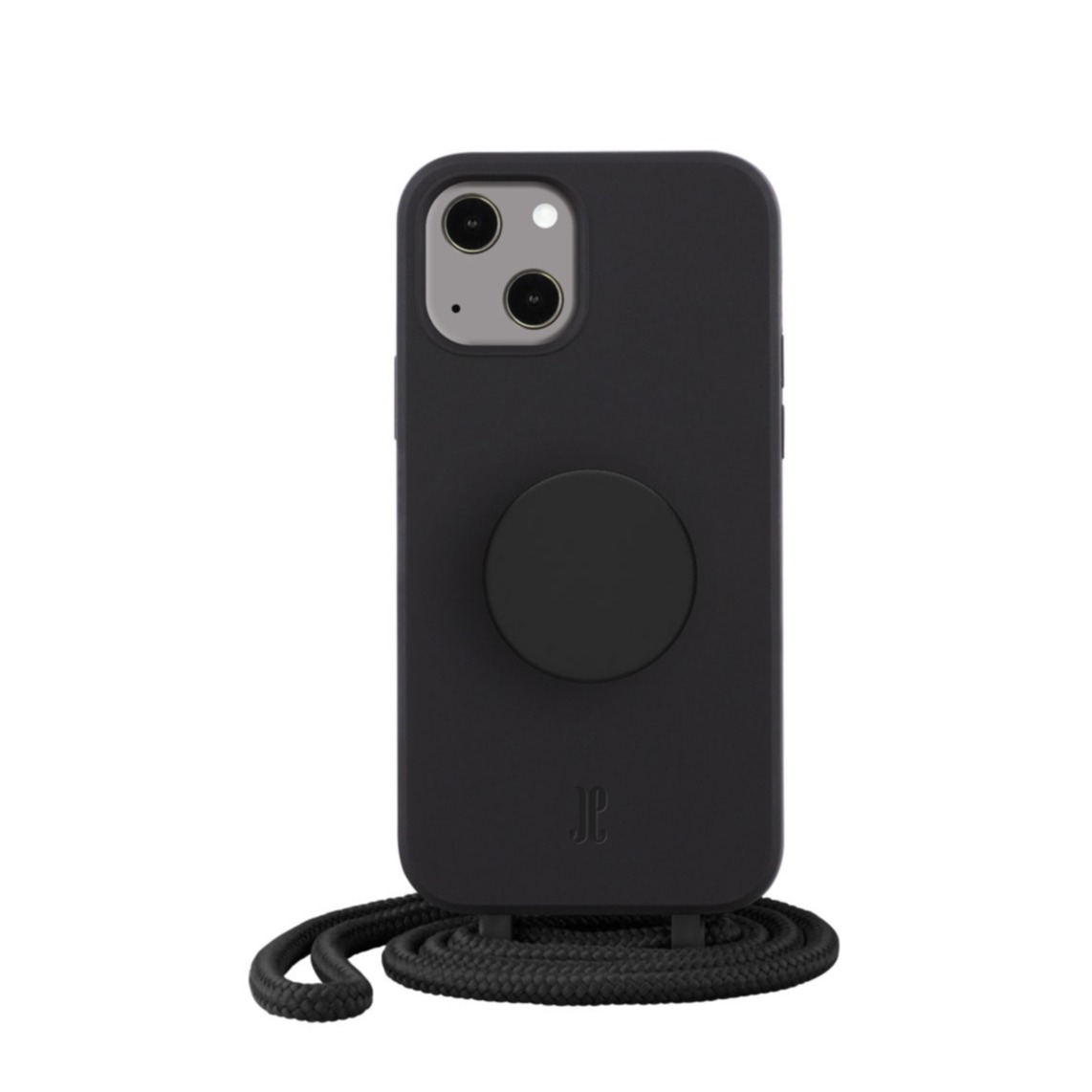 Image of PopSockets - (by Just Elegance) iPhone 13 3in1 Necklace Gummi Hülle + Handykette (150cm) + PopSockets (30062) - Schwarz bei Apfelkiste.ch