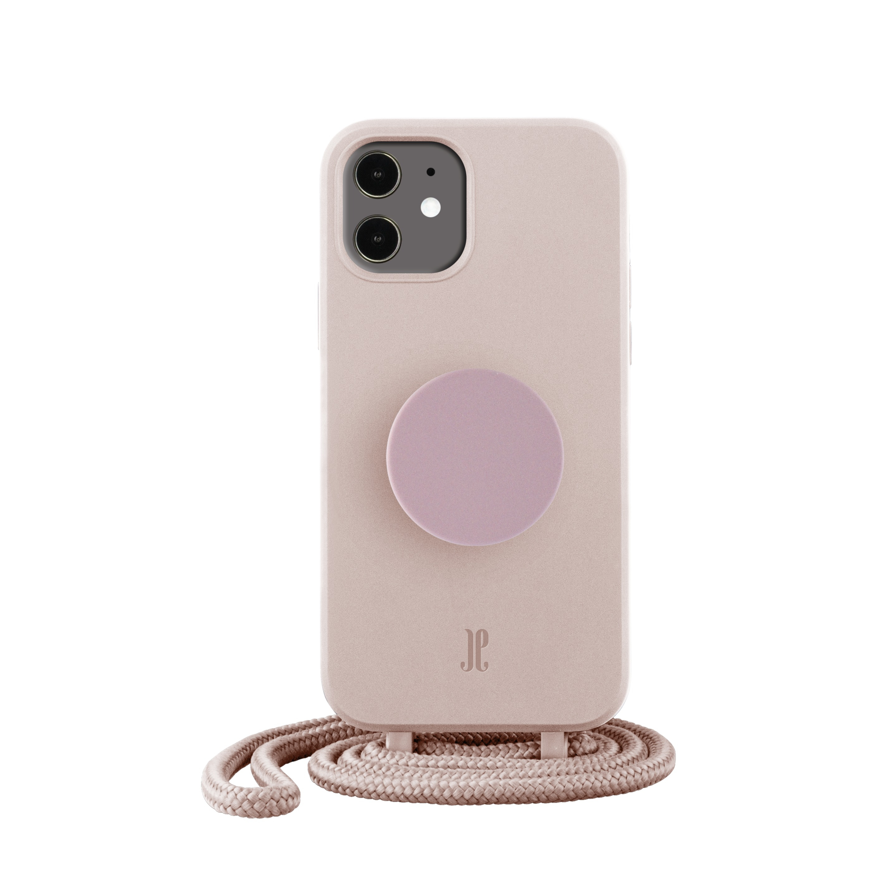 Image of PopSockets - (by Just Elegance) iPhone 11 3in1 Necklace Gummi Hülle + Handykette (150cm) + PopSockets (30043) - Rose Breath bei Apfelkiste.ch