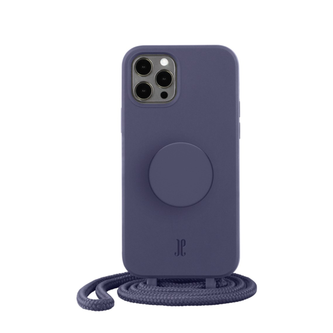 Image of PopSockets - (by Just Elegance) iPhone 12 / iPhone 12 Pro 3in1 Necklace Gummi Hülle + Handykette (150cm) + PopSockets (30032) - Lila bei Apfelkiste.ch