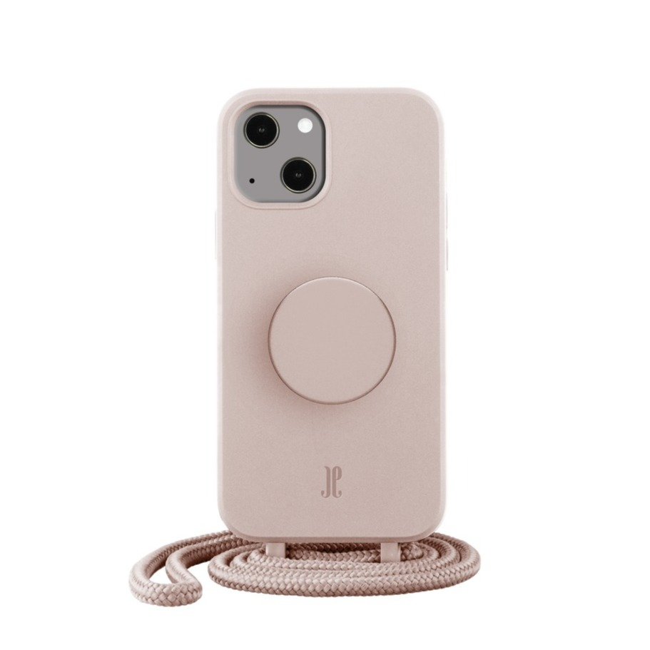 Image of PopSockets - (by Just Elegance) iPhone 13 3in1 Necklace Gummi Hülle + Handykette (150cm) + PopSockets (30063) - Rose Breath bei Apfelkiste.ch