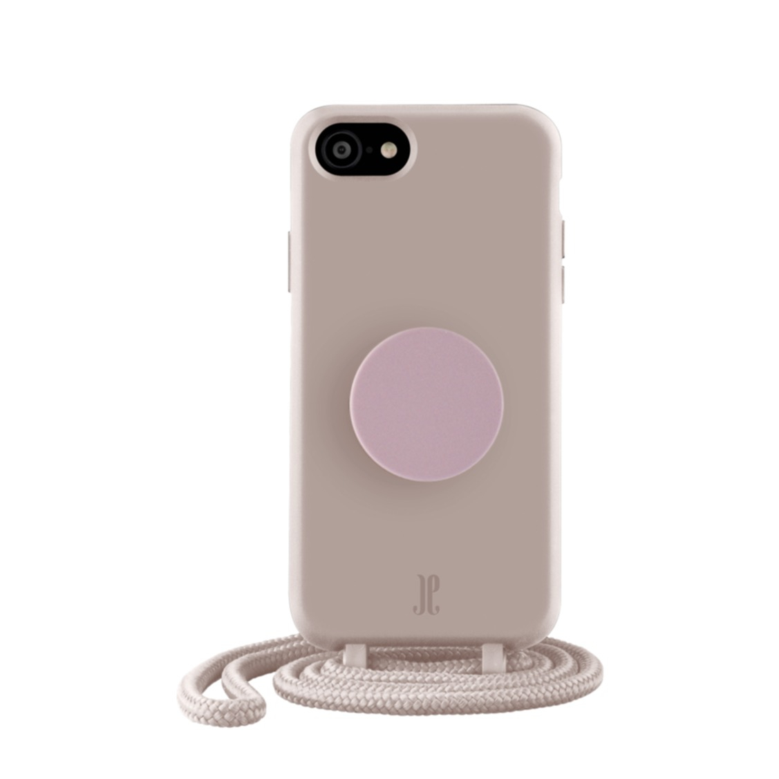 Image of PopSockets - (by Just Elegance) iPhone SE (2022/2020) / 8 / 7 / 6S 3in1 Necklace Hülle + Handykette (150cm) + PopSockets (30010) - Hushed Violet bei Apfelkiste.ch