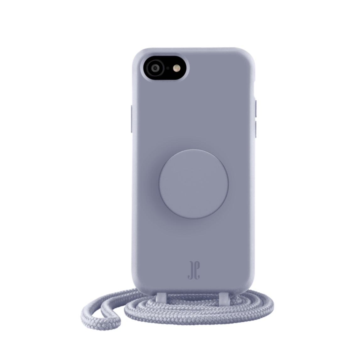 Image of PopSockets - (by Just Elegance) iPhone SE (2022/2020) / 8 / 7 / 6S 3in1 Necklace Gummi Hülle + Handykette (150cm) + PopSockets (30012) - Lila bei Apfelkiste.ch