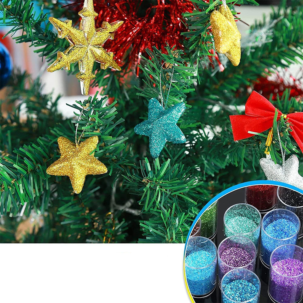 Image of (32er Set) 5g Glitzer Pulver Kit DIY Puder Glitzerstaub zum Basteln / Dekorieren - Bunt bei Apfelkiste.ch