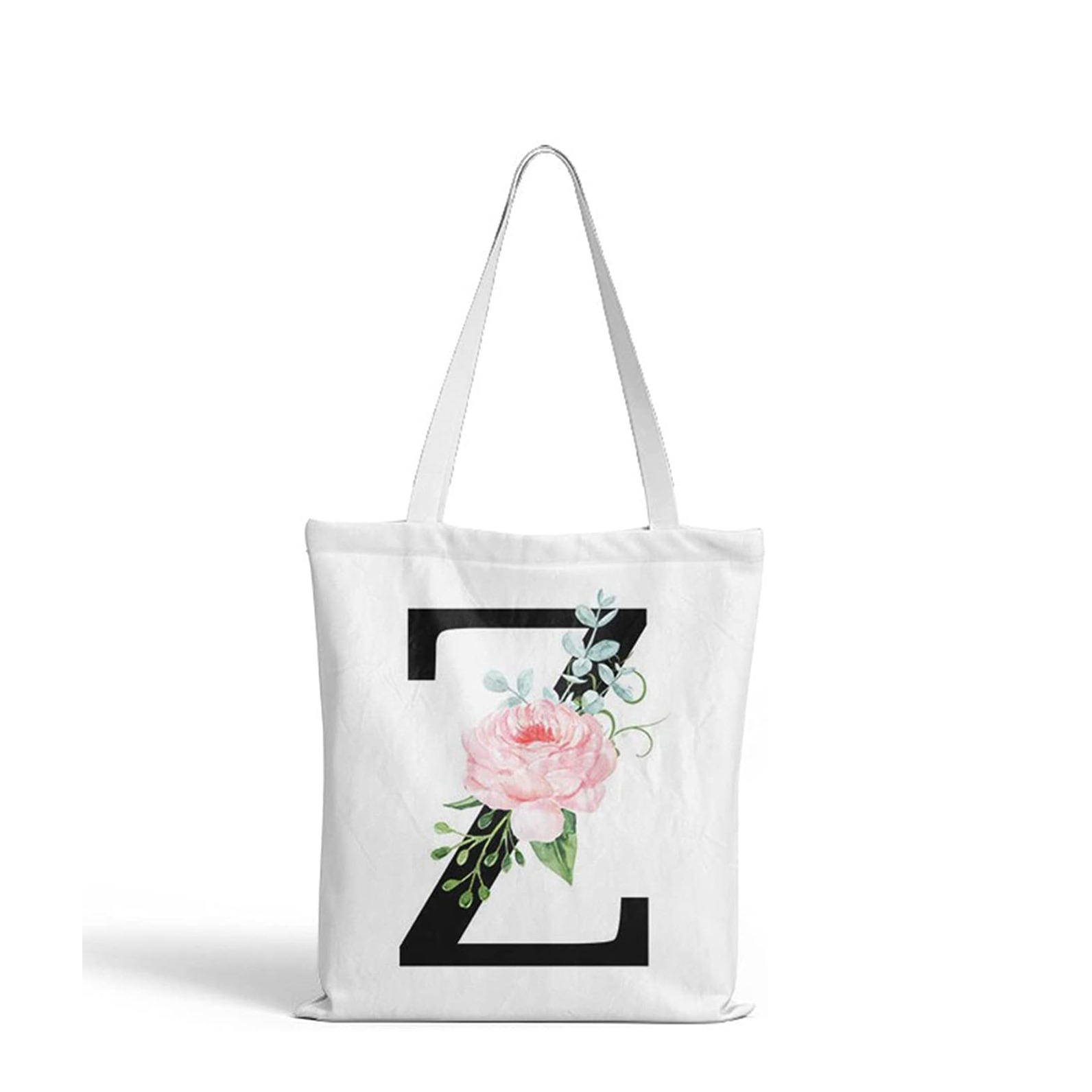 Image of (35x37cm) Leinen Tote Bag Boho Buchstaben Stoff Tragetasche - Z bei Apfelkiste.ch