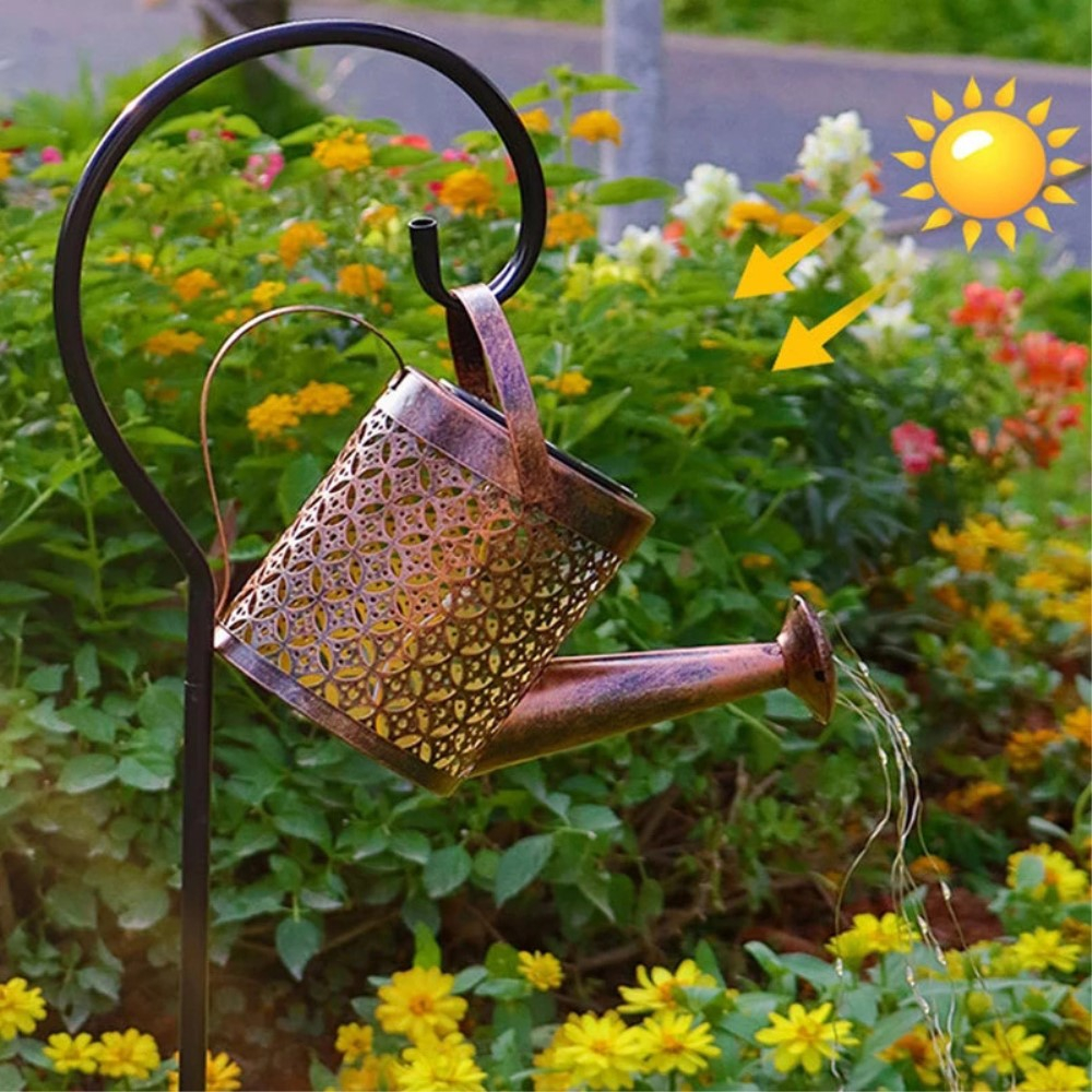 Solar Gießkanne Weihnachtsdeko – 7 Farben + Warmweiß, IP65, Automatisches Ein/Aus – Für Garten & Rasen